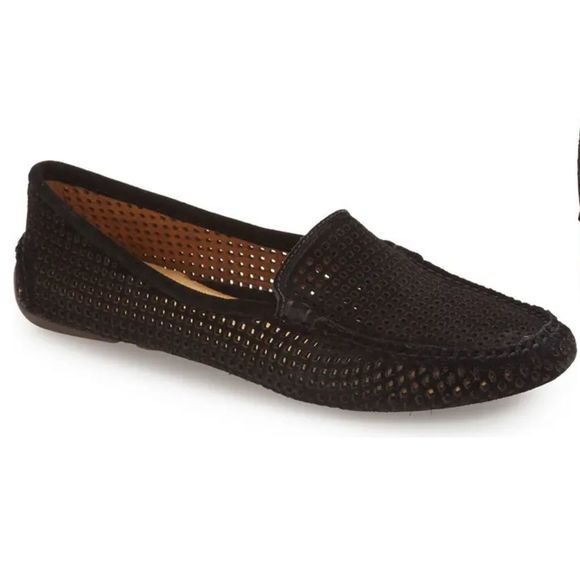 Patricia Green Shoes - Patricia Green Loafer 8.5 Flat Black Suede Leather Barrie Shoe Slip On Nordstrom